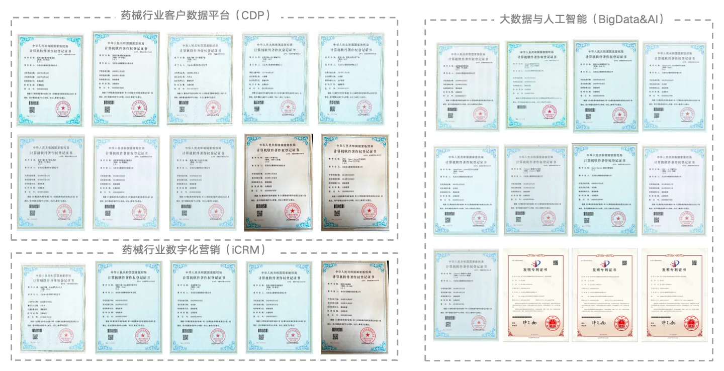 启云数联软件著作权与专利证书图